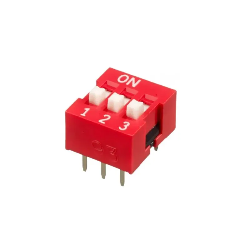 3-Pin DIP Switch 2.54mm Red 3-Pin DIP Switch 2.54mm Red