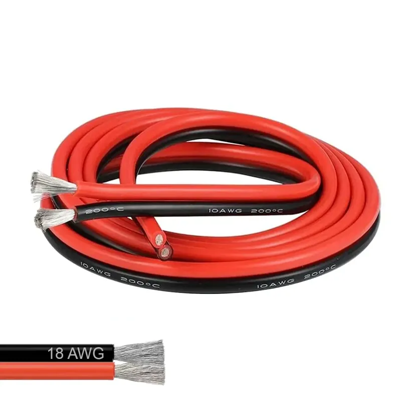 18 AWG 2 Conductoare Paralele Flexibile Silicon Cablu de Sârmă roșu-negru - 1 Metru 18 AWG 2 Conductoare Paralele Flexibile Silicon Cablu de Sârmă roșu-negru - 1 Metru