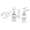 MTS-203 Toggle Switch 250V 3A 6 Pin DPDT ON-OFF-ON MTS-203 Toggle Switch 250V 3A 6 Pin DPDT ON-OFF-ON