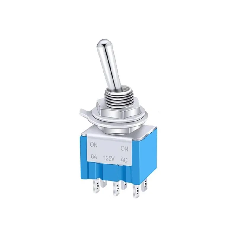 MTS-203 Toggle Switch 250V 3A 6 Pin DPDT ON-OFF-ON MTS-203 Toggle Switch 250V 3A 6 Pin DPDT ON-OFF-ON