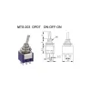 MTS-203 Toggle Switch 250V 3A 6 Pin DPDT ON-OFF-ON MTS-203 Toggle Switch 250V 3A 6 Pin DPDT ON-OFF-ON