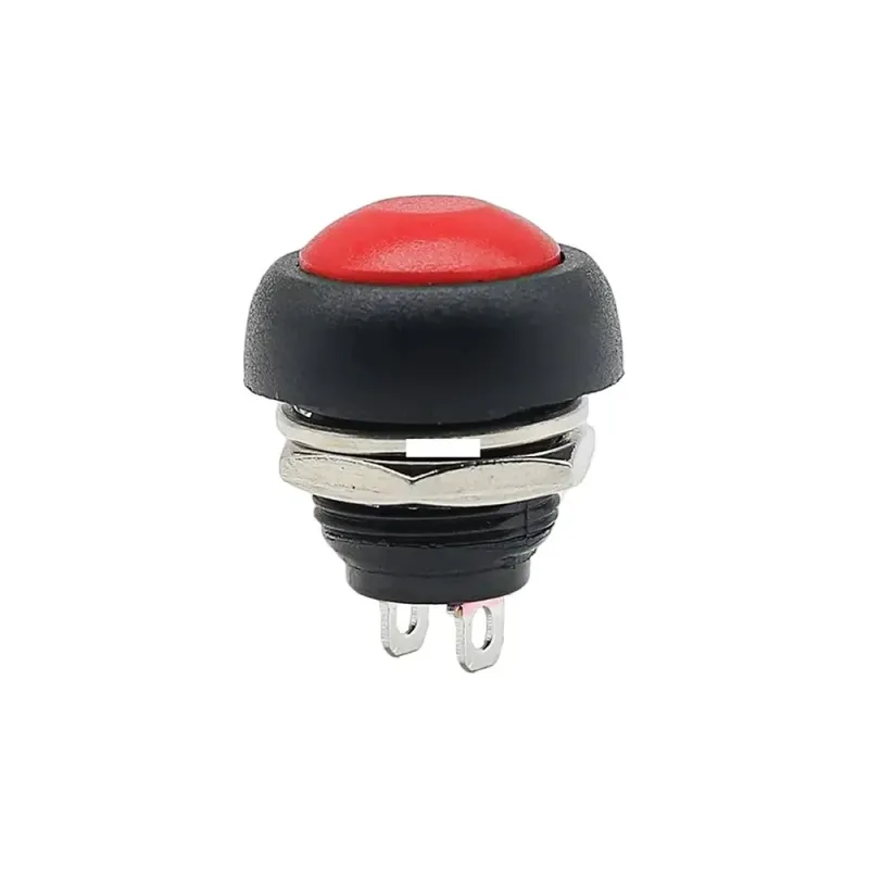 12mm Momentary Round Push Button - PBS13B Red 12mm Momentary Round Push Button - PBS13B Red