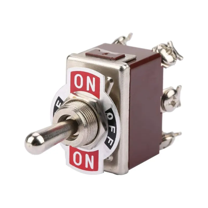 KN3C-203 Large Toggle Switch DPDT 250V 6A ON-OFF-ON KN3C-203 Large Toggle Switch DPDT 250V 6A ON-OFF-ON