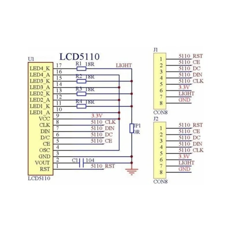 Modul de Afișare LCD Nokia 5110 - 84x48 Pixeli Modul de Afișare LCD Nokia 5110 - 84x48 Pixeli