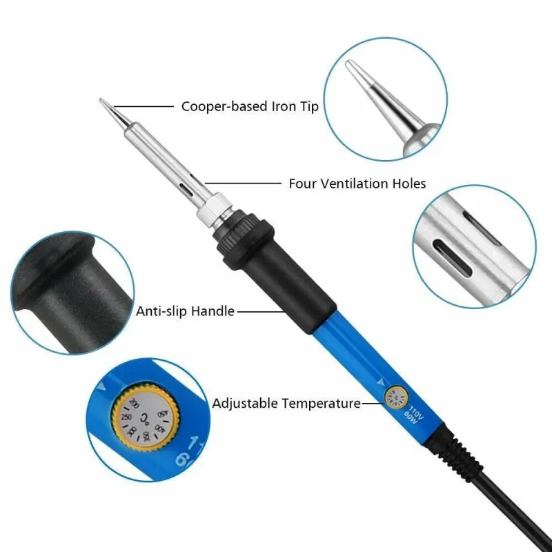 Fier de Lipit cu Temperatură Reglabilă 220 Volt 60 Watt Fier de Lipit cu Temperatură Reglabilă 220 Volt 60 Watt