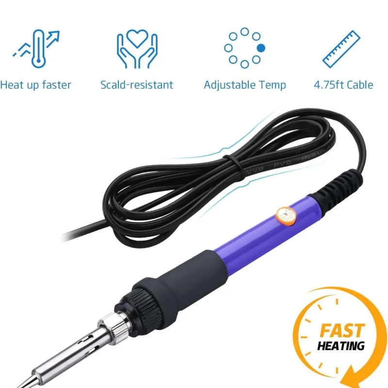 Fier de Lipit cu Temperatură Reglabilă 220 Volt 60 Watt Fier de Lipit cu Temperatură Reglabilă 220 Volt 60 Watt