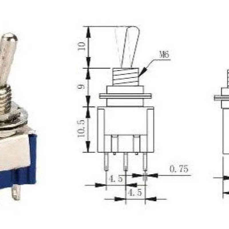 MTS-102 Toggle Switch 250V 3A SPDT ON-ON MTS-102 Toggle Switch 250V 3A SPDT ON-ON
