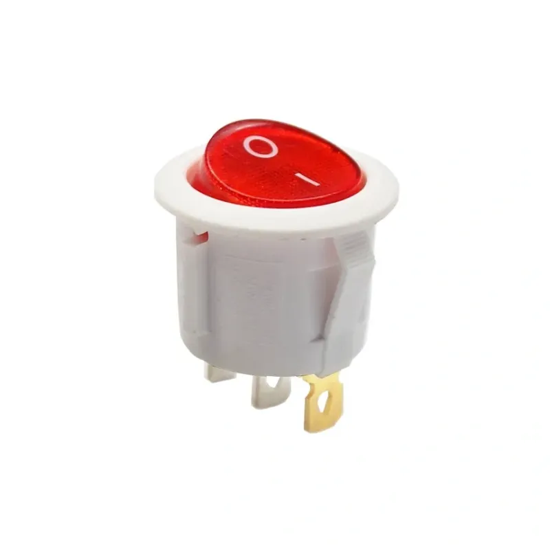 Mini Comutator Basculant ON/OFF SPDT Iluminat 250V 6A 3 Pini - ALB Mini Comutator Basculant ON/OFF SPDT Iluminat 250V 6A 3 Pini - ALB