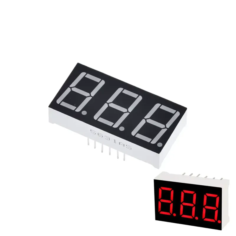 Afișaj 14mm cu 7 Segmente și 3 cifre, Catod Comun 5631AS - RED Afișaj 14mm cu 7 Segmente și 3 cifre, Catod Comun 5631AS - RED