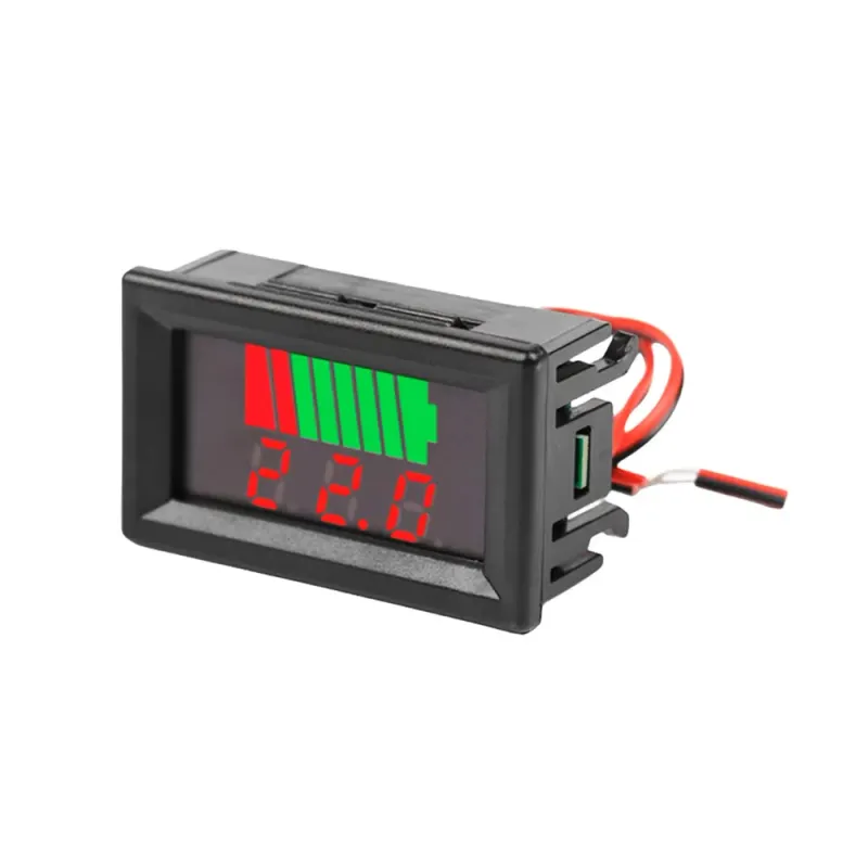 Car Battery Charge Level Indicator - 12V, 24V, 36V, 48V, 60V, 72V (Red) Car Battery Charge Level Indicator - 12V, 24V, 36V, 48V, 60V, 72V (Red)
