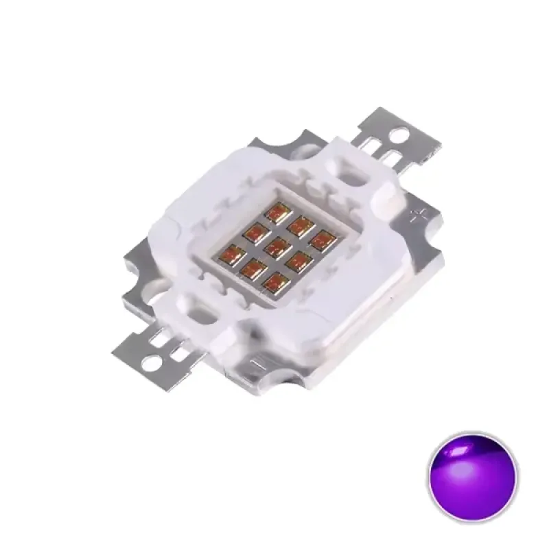10 Watt Power LED 395-400nm - Ultraviolet Purple 10 Watt Power LED 395-400nm - Ultraviolet Purple