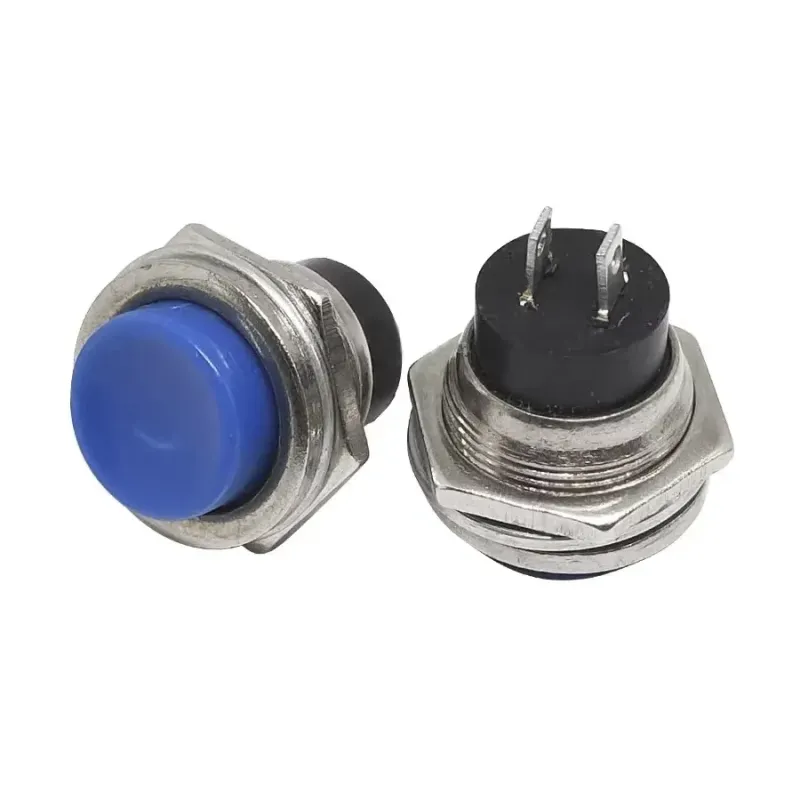 Buton Pulsator 16mm, Momentan pornit/oprit, 2 Amp, PBS-26B - Albastru Buton Pulsator 16mm, Momentan pornit/oprit, 2 Amp, PBS-26B - Albastru