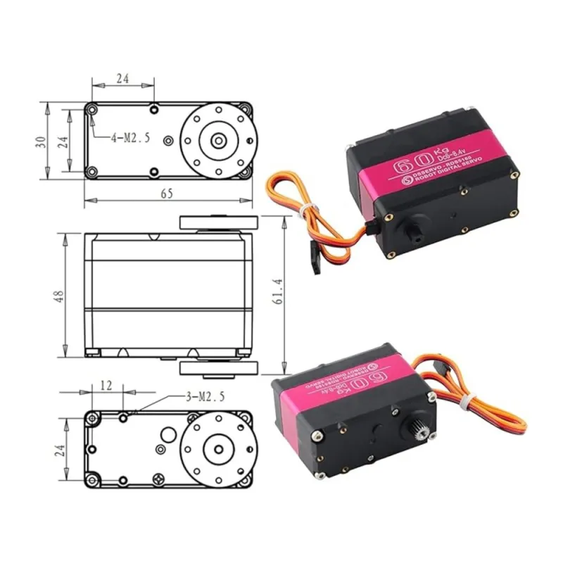 RDS5160 Servo Motor 60kg 180 Grade RDS5160 Servo Motor 60kg 180 Grade