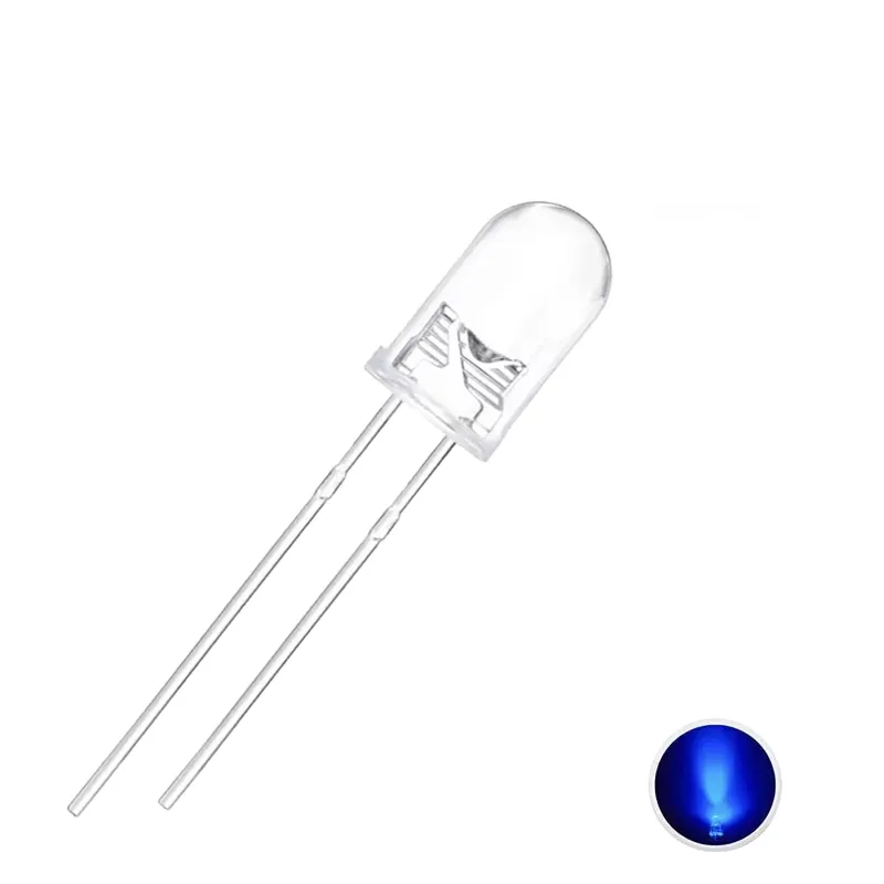 LED Albastru Transparent de 5 mm LED Albastru Transparent de 5 mm