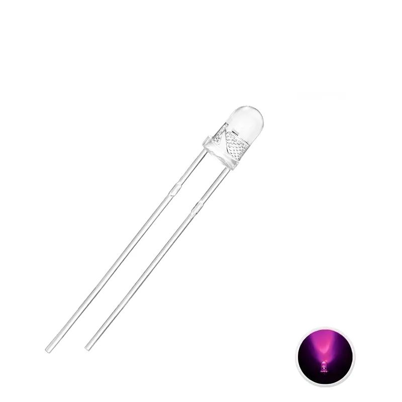 3mm LED Transparent Pink 3mm LED Transparent Pink