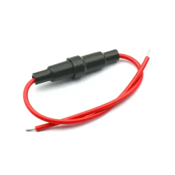 Wired Glass Fuse Holder (5x20mm) - BLACK