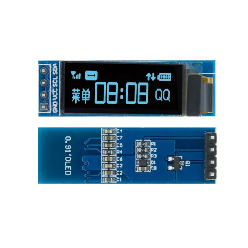 Modul de Afișare OLED 0,91" - Ecran albastru, 128x32 Pixeli Modul de Afișare OLED 0,91" - Ecran albastru, 128x32 Pixeli