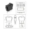 KCD3-103 Rocker Switch SPDT ON-OFF-ON 250V 15A 3-Way - Black KCD3-103 Rocker Switch SPDT ON-OFF-ON 250V 15A 3-Way - Black