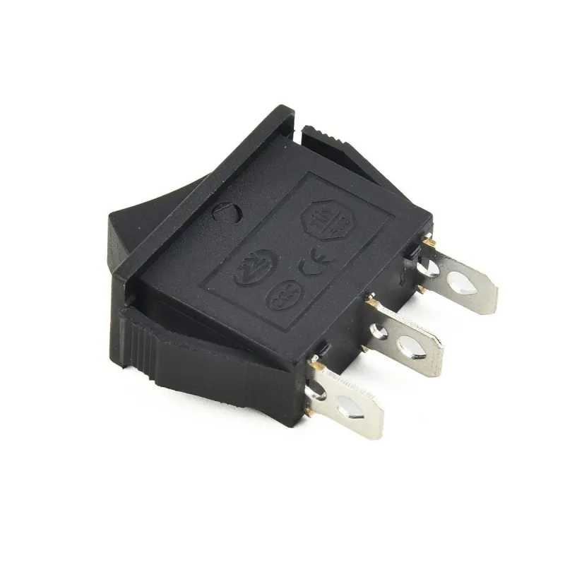 KCD3-103 Rocker Switch SPDT ON-OFF-ON 250V 15A 3-Way - Black KCD3-103 Rocker Switch SPDT ON-OFF-ON 250V 15A 3-Way - Black
