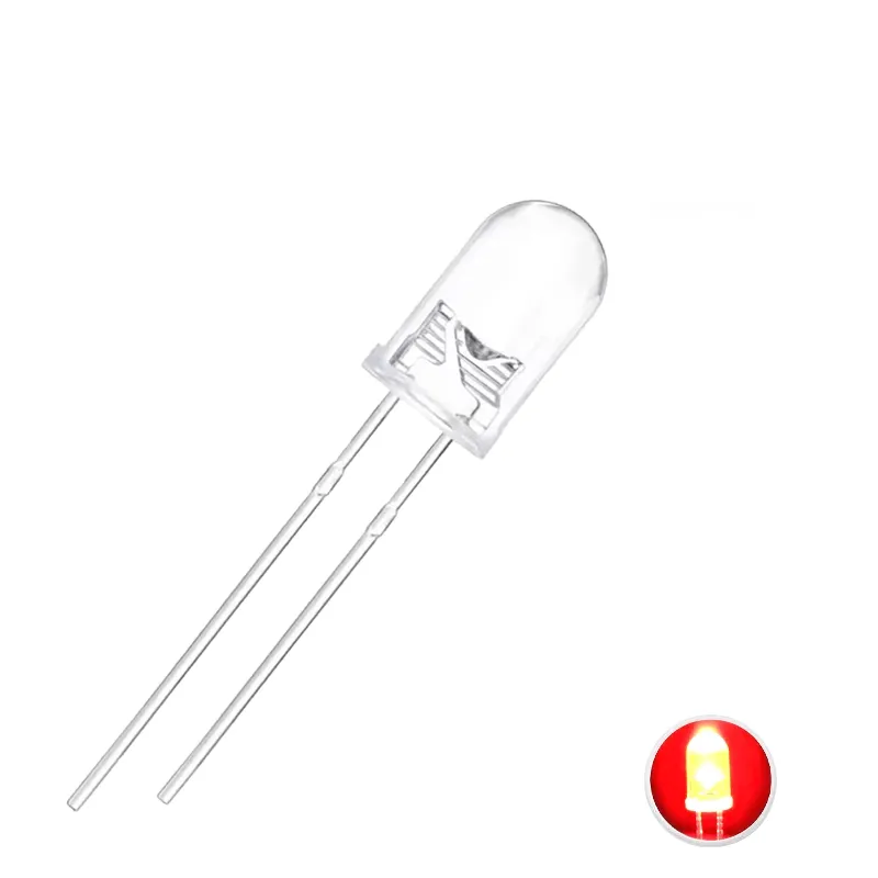 5 mm LED Roșu Ultra Luminos 2000-3000mcd
